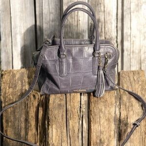 BRAHMIN MARISSA Elegant Gray Leather Handbag
